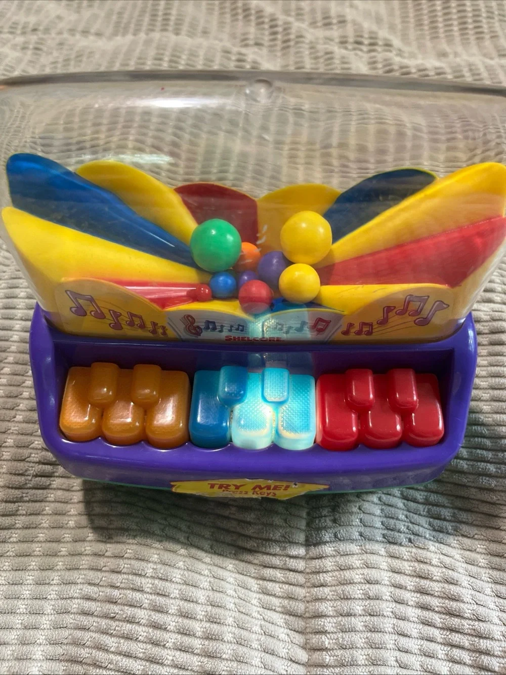 Shelcoro Colorful Kids Musical Keyboard Toy - Blue/Yellow/Red BALLS DO NOT POP